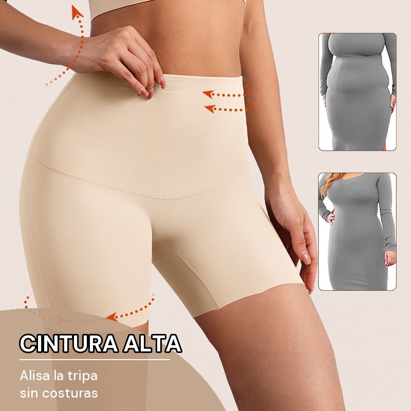 Short moldeador antirozaduras color nude, cintura alta